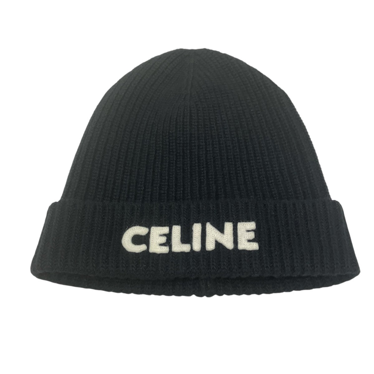 CELINE ブラックニット帽 FREEサイズ CELINE ブラックニット帽 FREEサイズ CELINE - セリーヌ CELINE