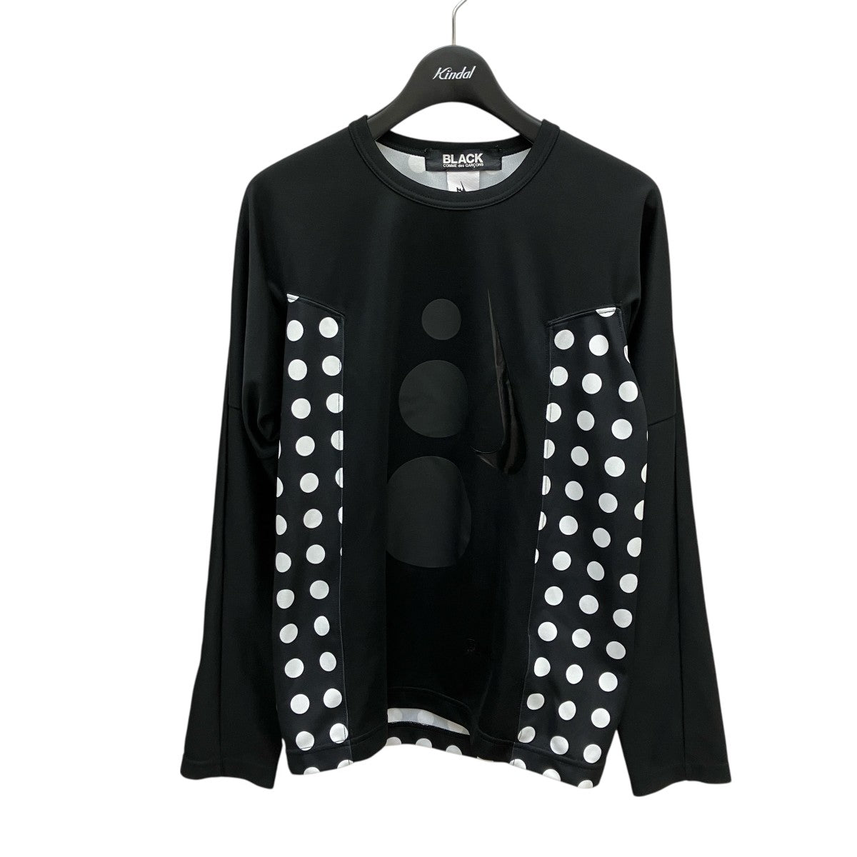 BLACK COMME des GARCONS×NIKE ドット柄切替長袖カットソー
