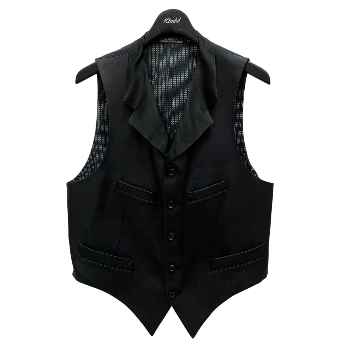 希少　ヨウジヤマモト 22AWレザーベスト HE-V10-812-1-03 Yohji Yamamoto pour homme(ヨウジヤマモトプールオム) LAPEL ANOTHER