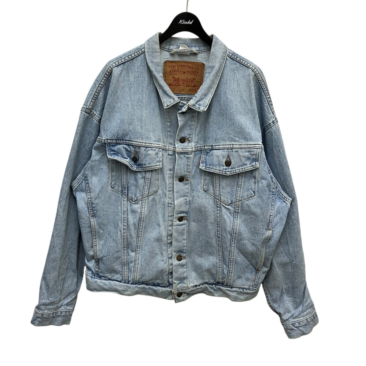 c*様 Levi’s 90s USA製 70598 カラーデニムジャケット 50 古着 90s Levi's 70598-4891 デカタグ ブルー デニム ワイドシルエット