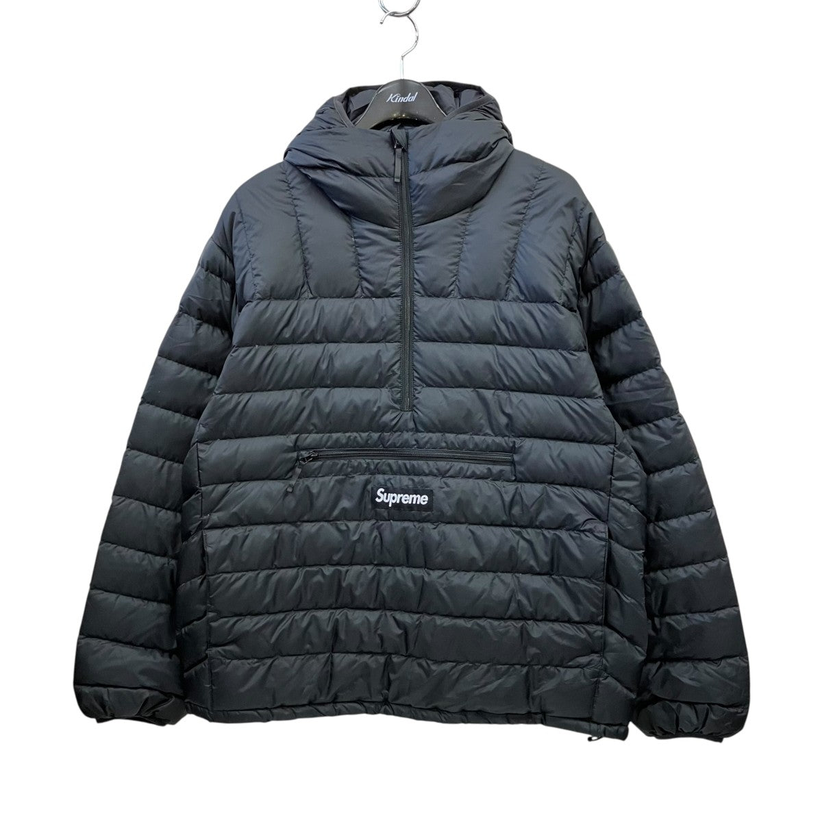 Supreme ブラック マイクロダウンジャケット M Supreme(シュプリーム) Micro Down Half Zip Hooded Pulloverハーフ