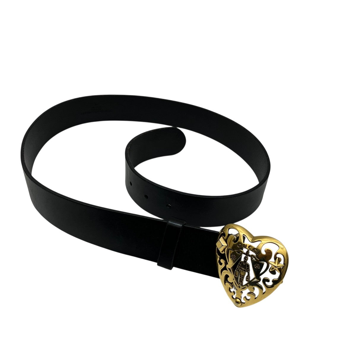 GUCCI(グッチ) ハートバックルベルト207557 207557 ブラック×ゴールド