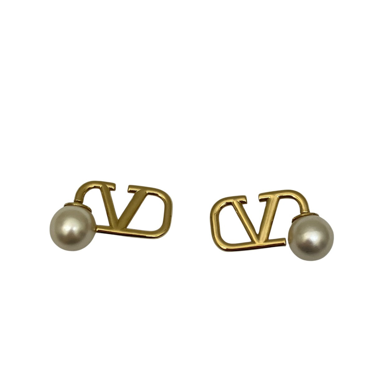 VALENTINO(ヴァレンチノ) Vロゴシグネチャーピアス ゴールド｜【公式 