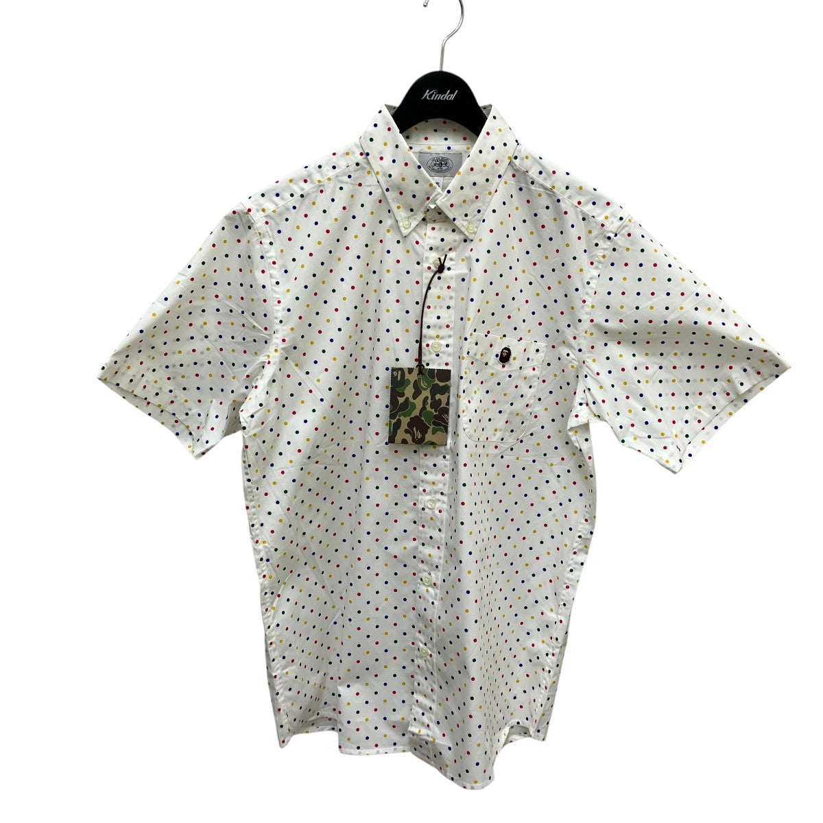 A BATHING APE(アベイシングエイプ) ドット柄半袖シャツ ホワイト