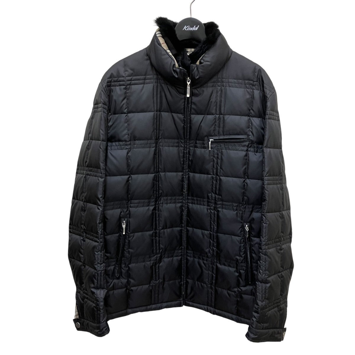 BURBERRY BLACK LABEL(バーバリーブラックレーベル) ラビットファー襟 