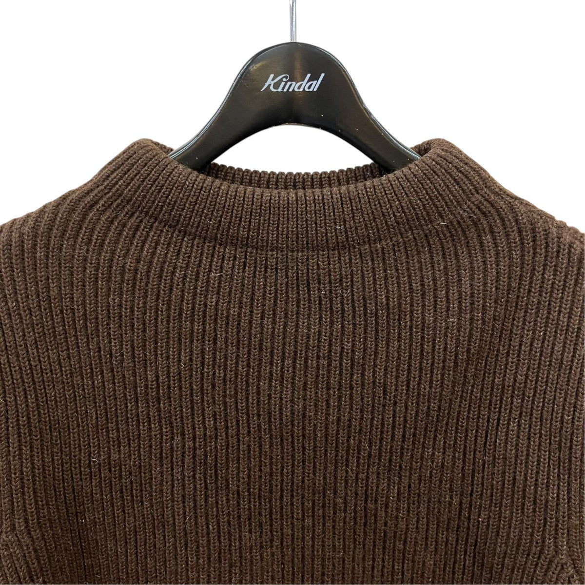 NAVY SYMMETRICAL CREWNECKクルーネックニット