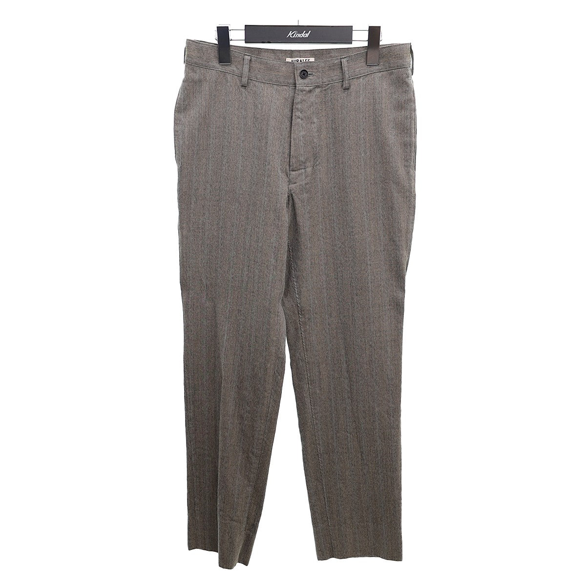 AURALEE(オーラリー) A8SP04WH WOOL SILK HERRINGBONE NARROW PANTS　ウールパンツ グレー サイズ  12｜【公式】カインドオルオンライン ブランド古着・中古通販【kindal】