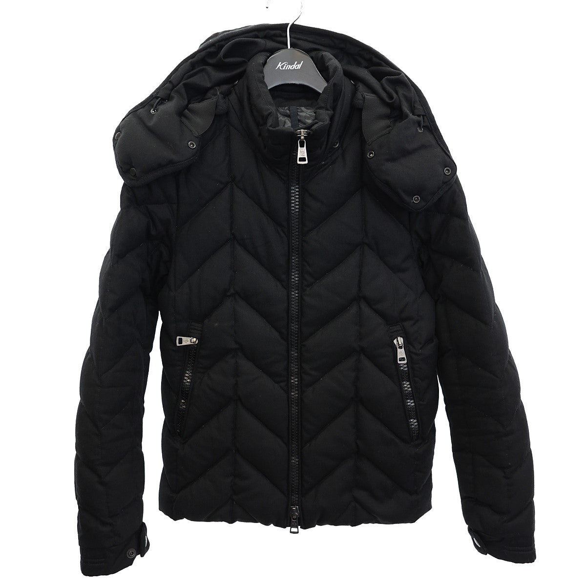 MONCLER(モンクレール) ROYALE　2WAYフーデッドダウンジャケット 420914180700 420914180700 ブラック サイズ  13｜【公式】カインドオルオンライン ブランド古着・中古通販【kindal】