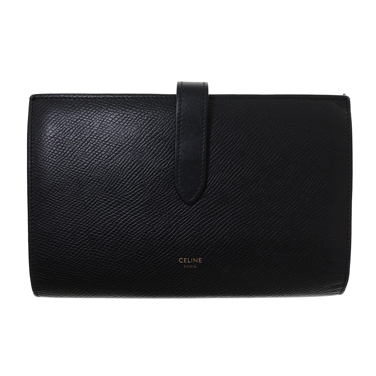 CELINE(セリーヌ) Large Strap Wallet　レザー二つ折り財布 F-LM-2240 10B633BFP ブラック サイズ  13｜【公式】カインドオルオンライン ブランド古着・中古通販【kindal】