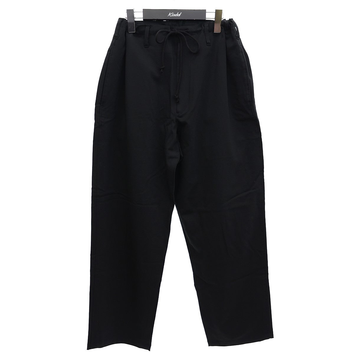 YOHJI YAMAMOTO(ヨウジヤマモト) 22SSドローストリングサマーウールワイドバギーパンツHH-P01-140 HH-P01-140  ブラック サイズ M｜【公式】カインドオルオンライン ブランド古着・中古通販【kindal】