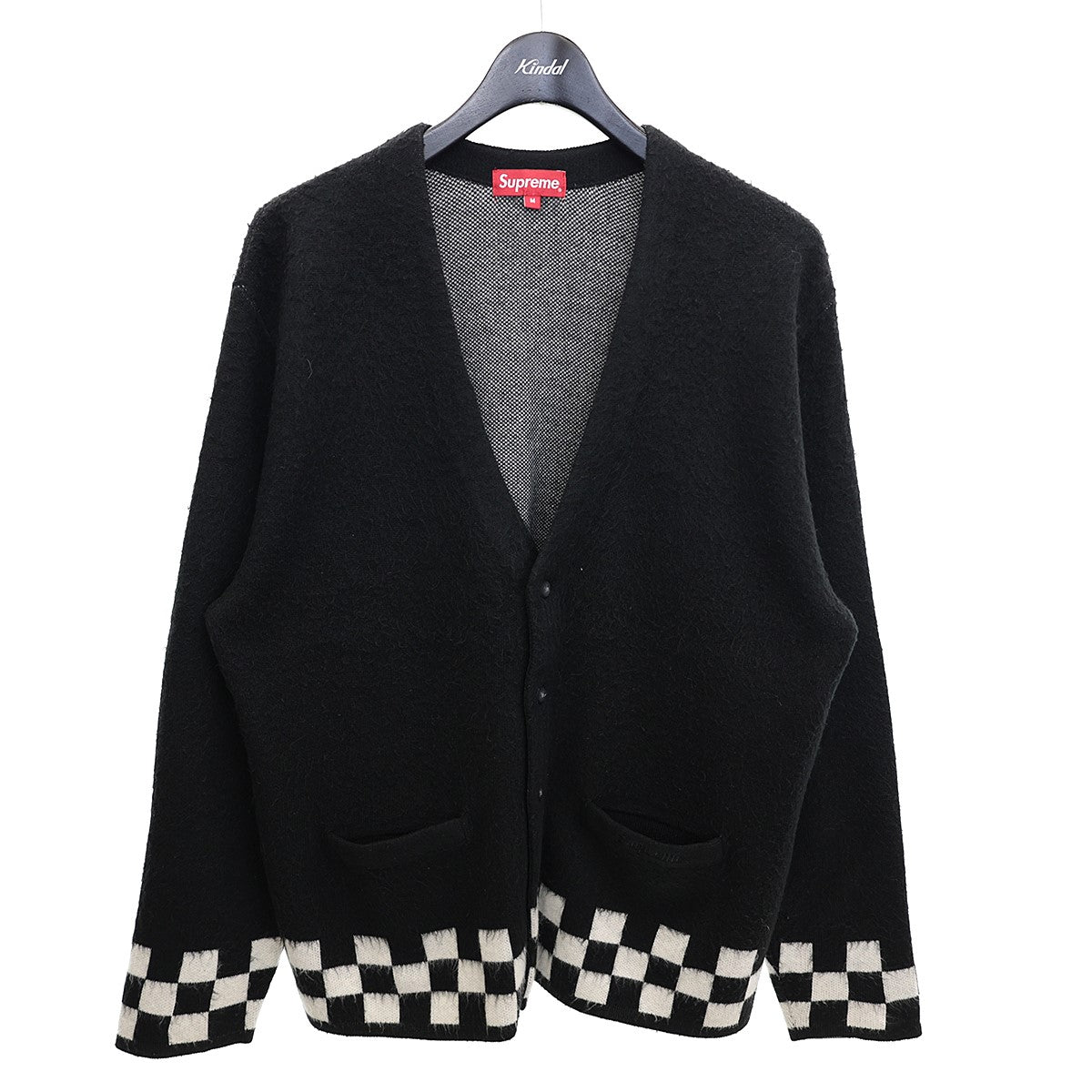 Supreme(シュプリーム) 21SSBrushed Checkerboard Cardiganニットカーディガン ブラック サイズ  M｜【公式】カインドオルオンライン ブランド古着・中古通販【kindal】