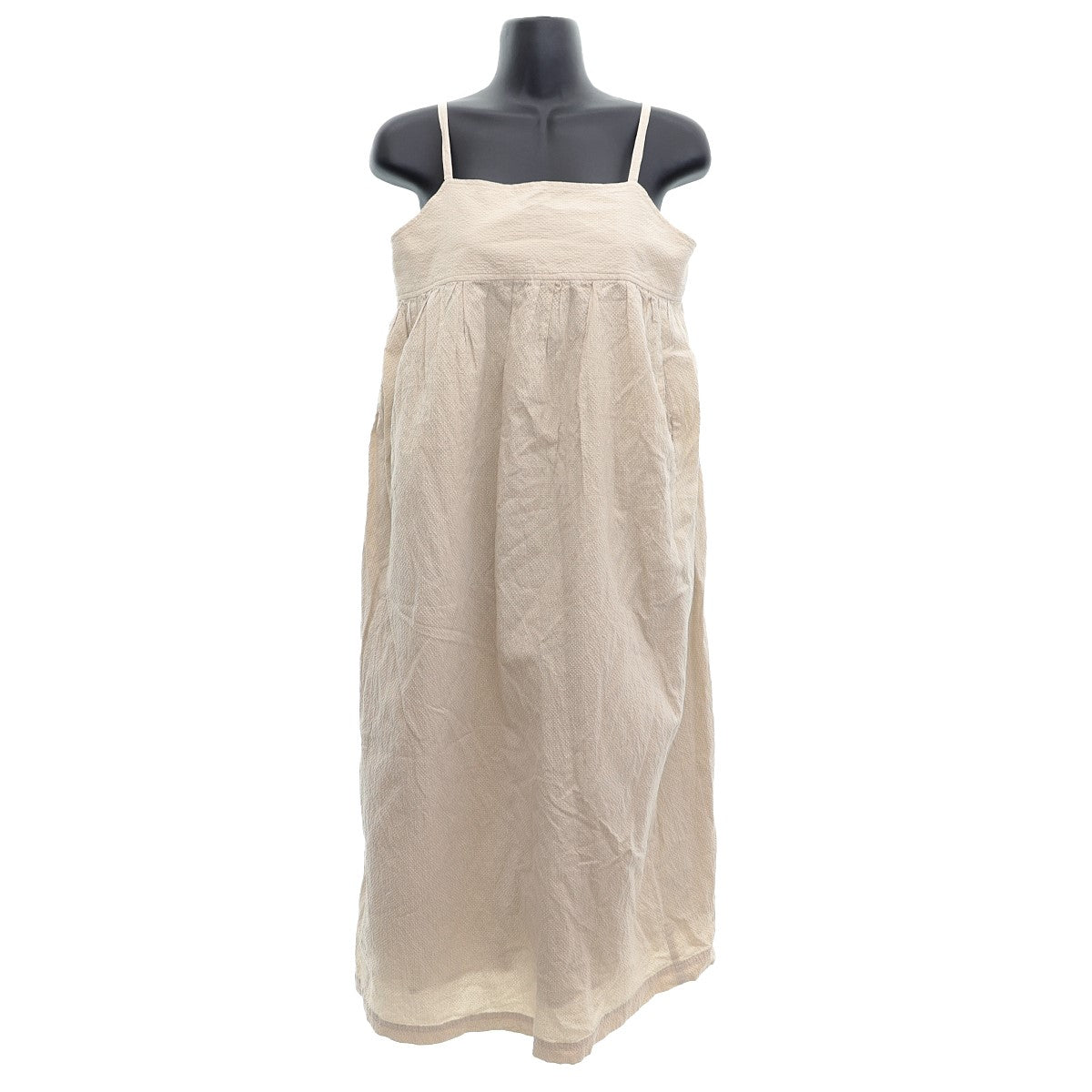 Phlannel(フランネル) Cotton Silk Ramie Check Camisole Dressチェック柄キャミソールワンピースBBZ1021409A0003  BBZ1021409A0003 ベージュ サイズ S｜【公式】カインドオルオンライン ブランド古着・中古通販【kindal】