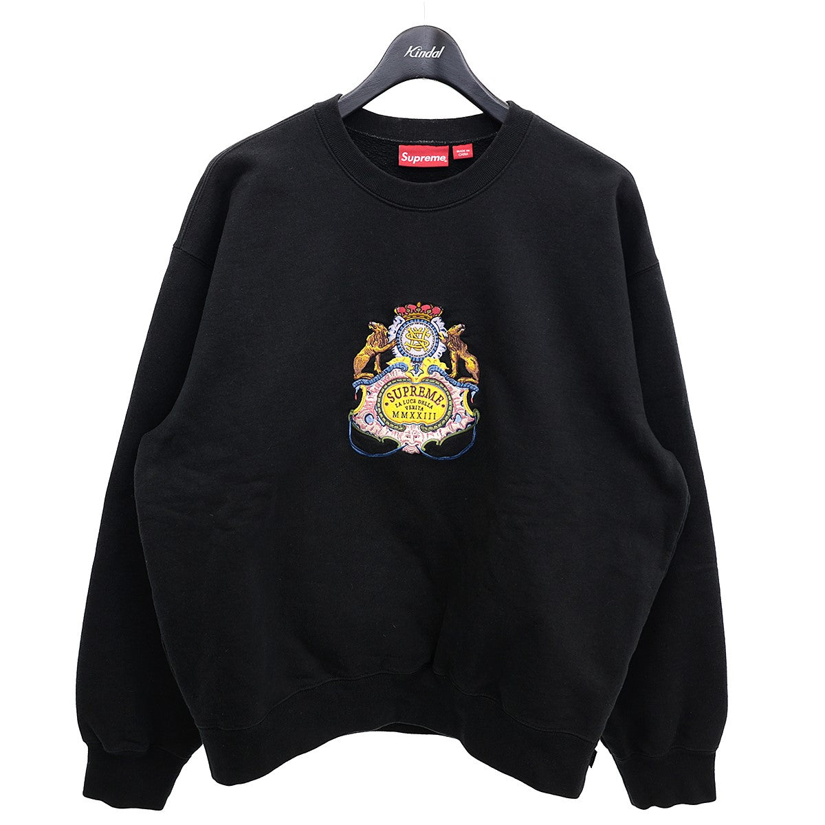 Supreme(シュプリーム) 23SSCrest Crewneckクレストクルーネックスウェット ブラック サイズ  M｜【公式】カインドオルオンライン ブランド古着・中古通販【kindal】