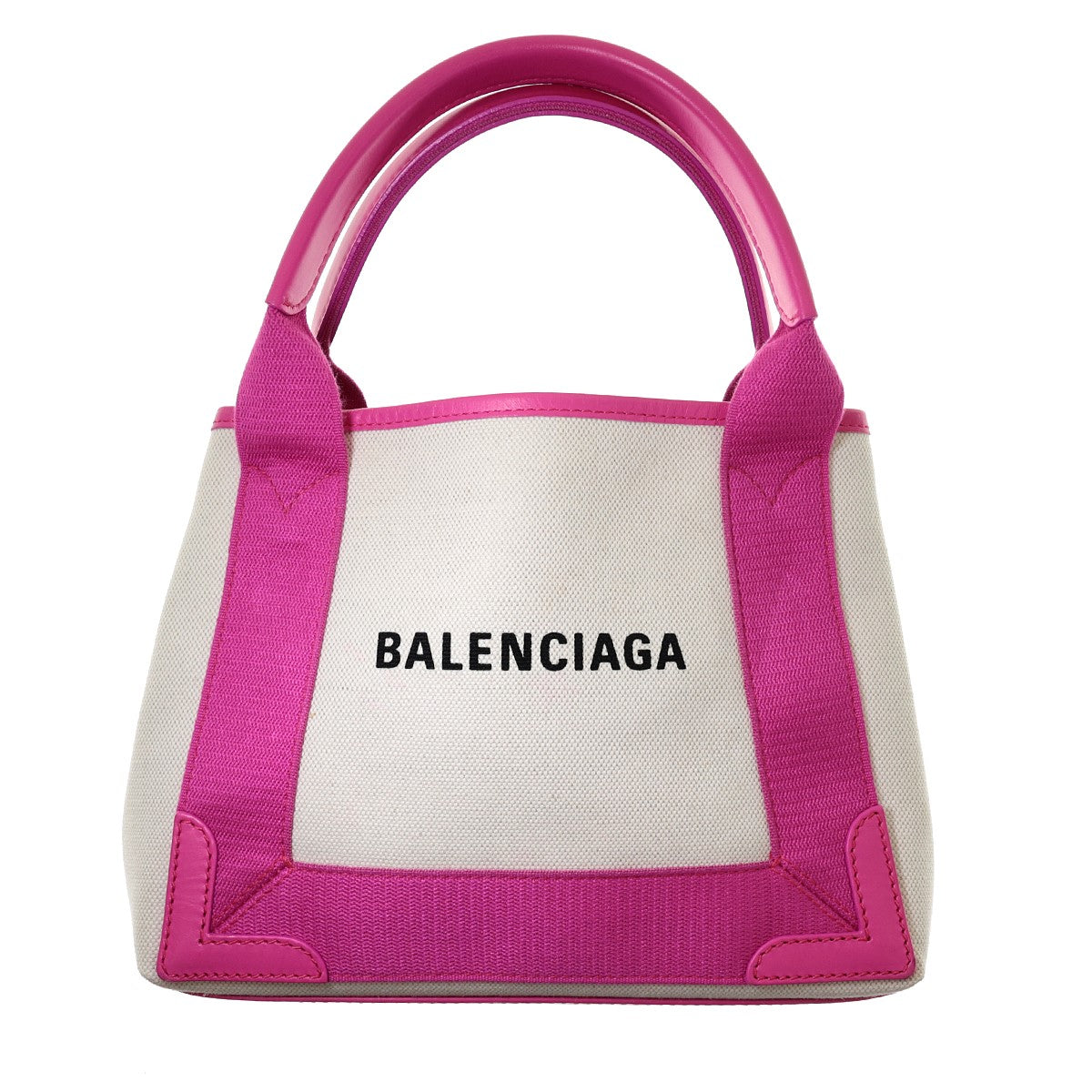 BALENCIAGA(バレンシアガ) ネイビーカバスXS2WAYミニトートバッグV002123 V002123 390346・1065  アイボリー系／ピンク｜【公式】カインドオルオンライン ブランド古着・中古通販【kindal】