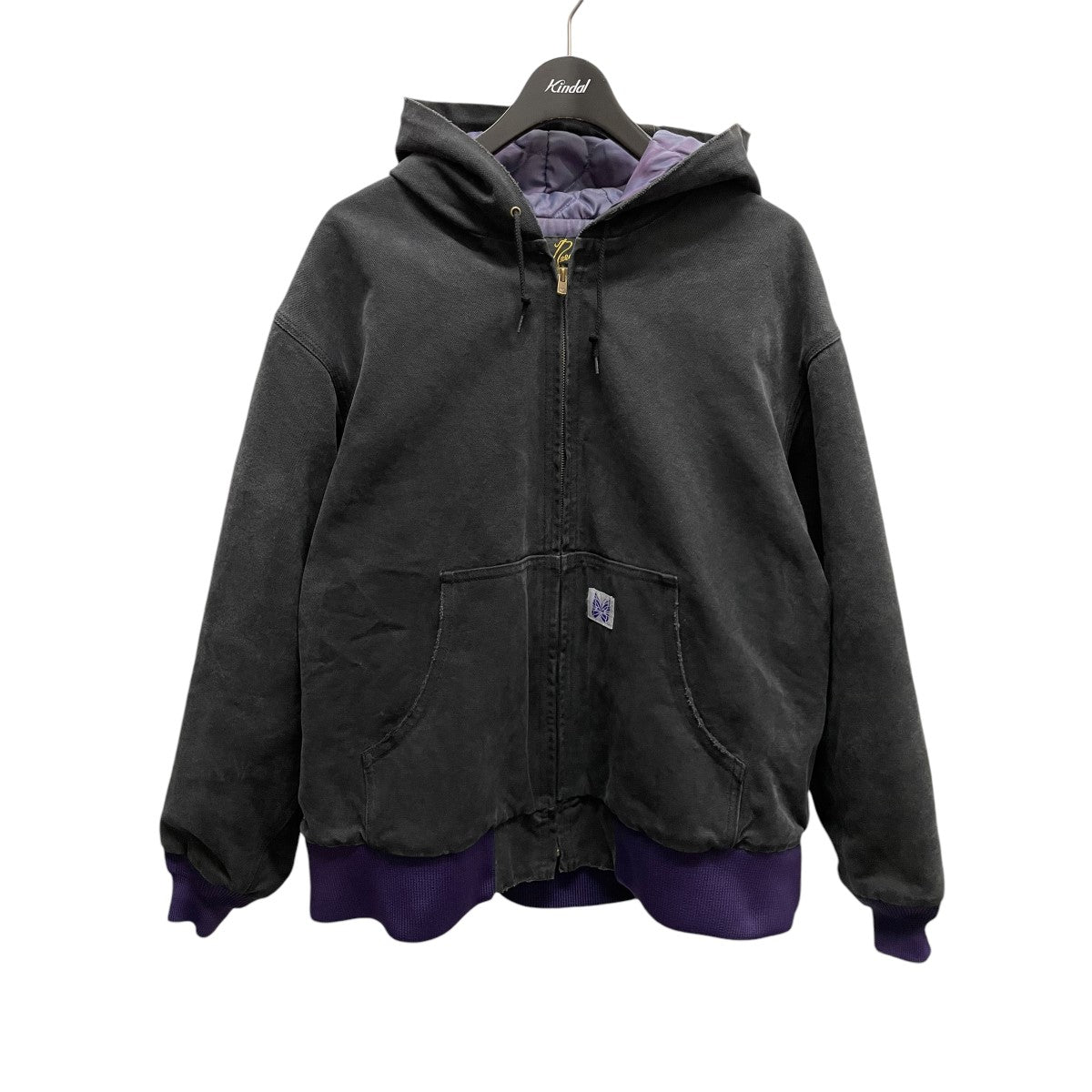 Needles(ニードルス) Zipped Work Hoody 16oz Cotton Canvas ジップパーカー NS158 ブラック サイズ  M｜【公式】カインドオルオンライン ブランド古着・中古通販【kindal】