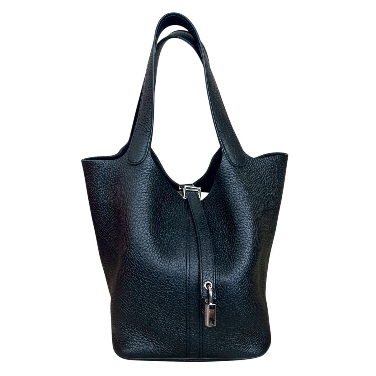ピコタンpm MMハンドバッグ HERMES(エルメス) ピコタンMMハンドバッグ Z刻印 ブラック