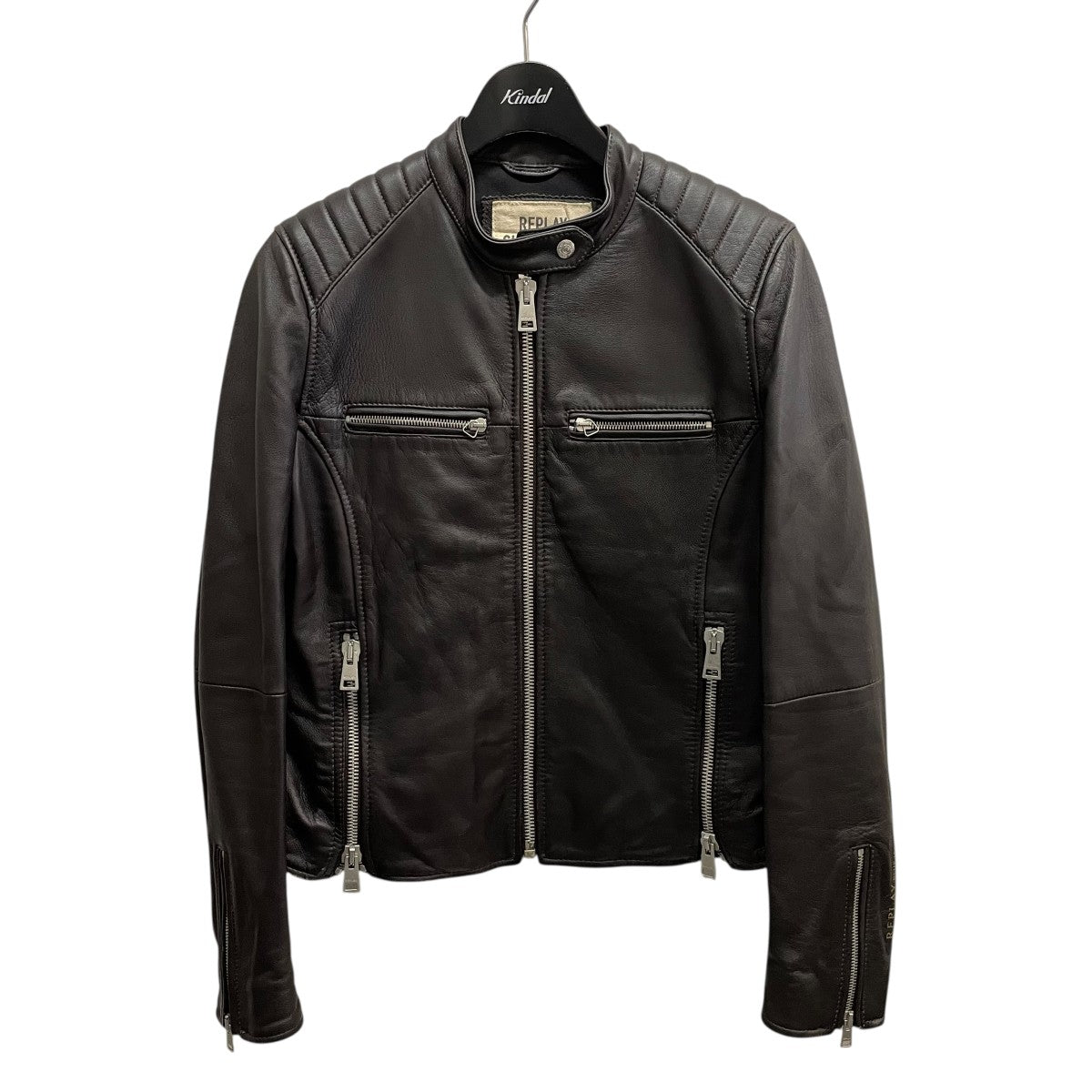 リプレイレザージャケット リプレイ レザージャケット シープレザースプレーペイントジャケット