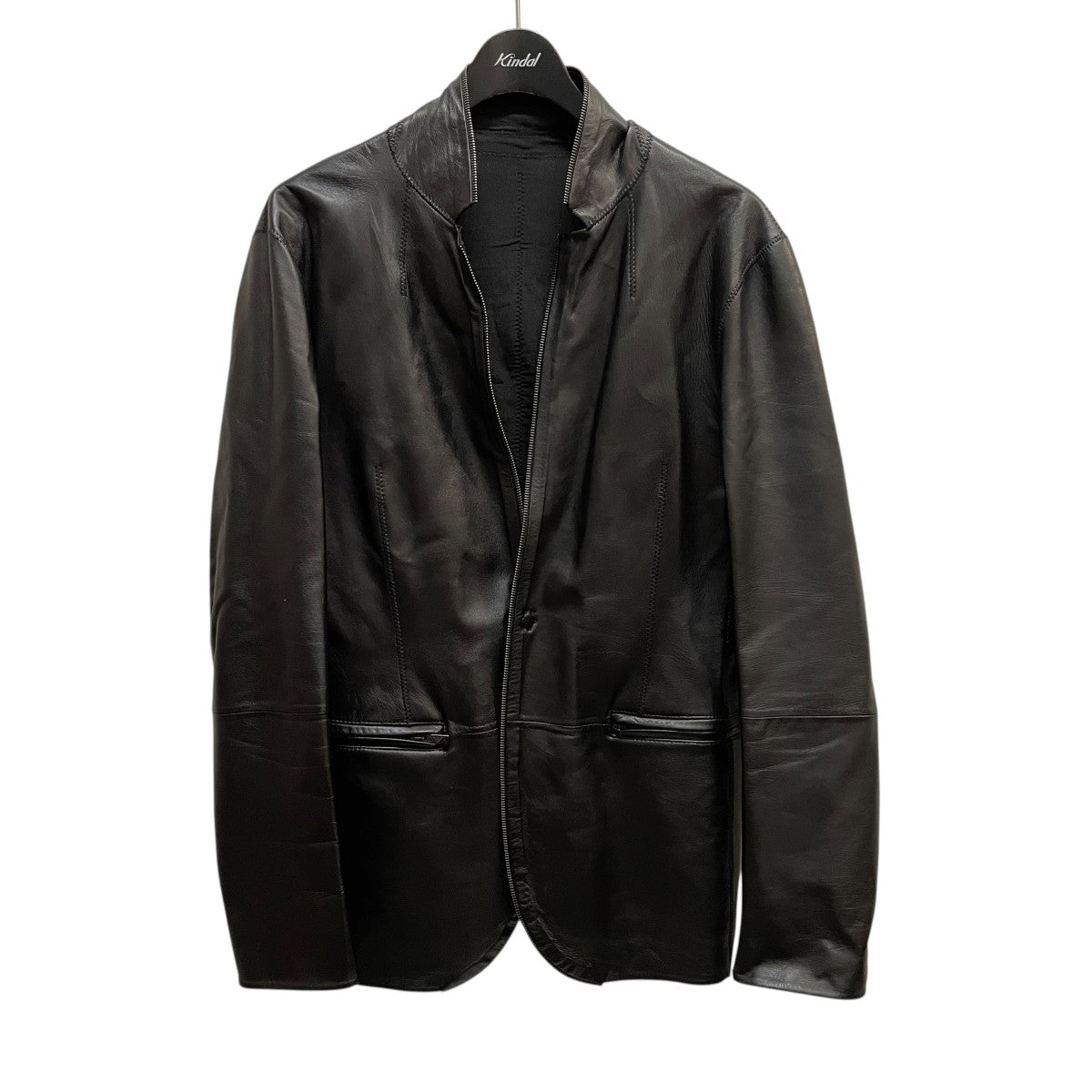 正規品エンポリオアルマーニ　レザージャケット M L 48サイズ EMPORIO ARMANI(エンポリオアルマーニ) レザージャケット ブラック