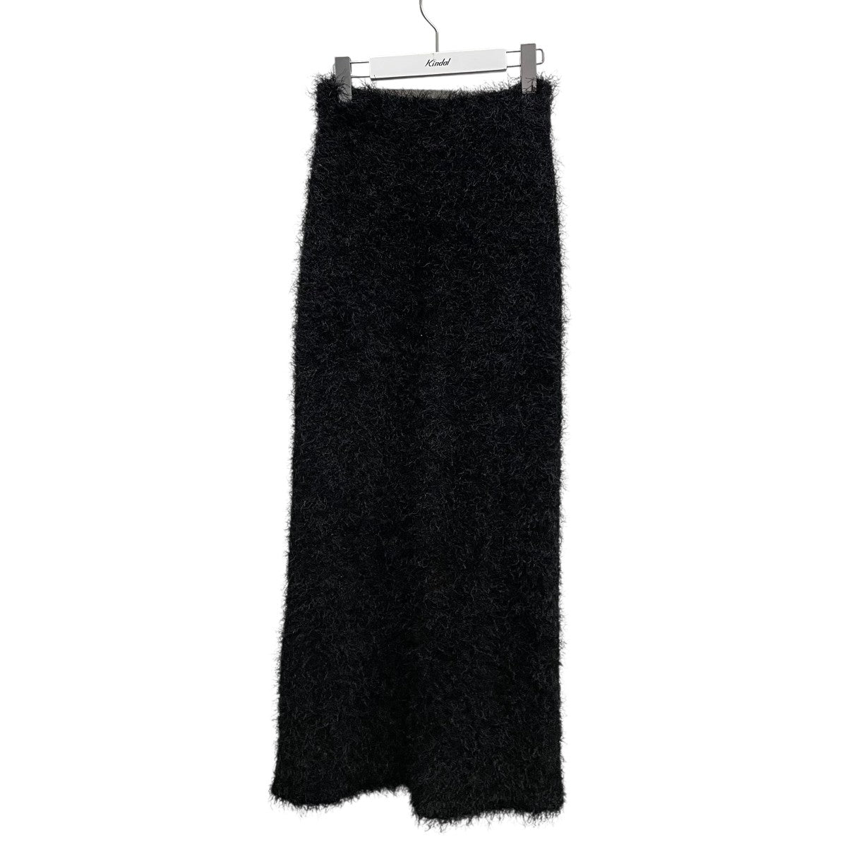 スカート Mediam Fringe Skirt Mediam(ミディアム) Fringe Maxi skirtニットスカート ブラック サイズ