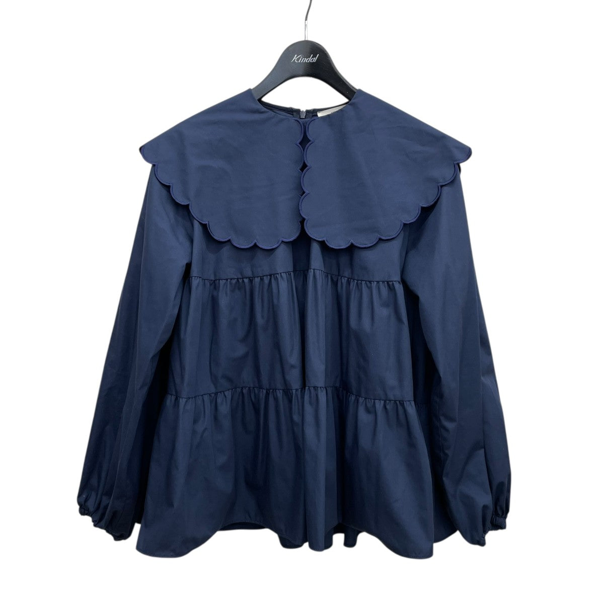 yori(ヨリ) スカラップロングスリーブブラウスYR21-23100AW-3 YR21