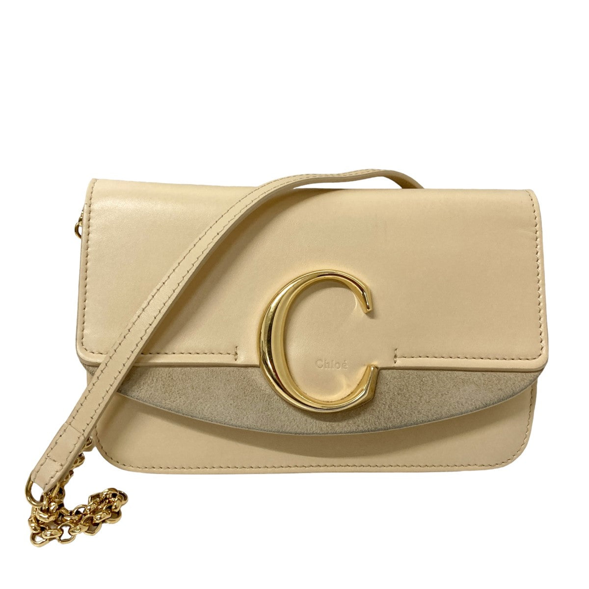 Chloe(クロエ) C ショルダーバッグ C2C1**** ベージュ サイズ 13｜【公式】カインドオルオンライン  ブランド古着・中古通販【kindal】