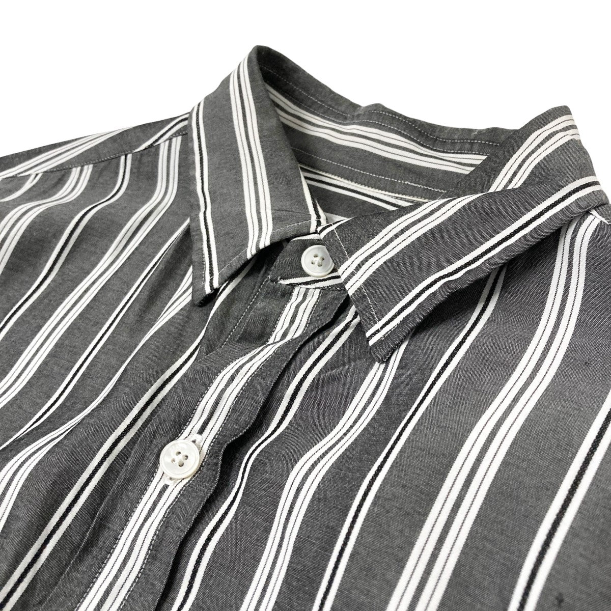 STRIPE BALOON REGULAR COLLAR SHIRTストライプ長袖シャツ1211 218 7433