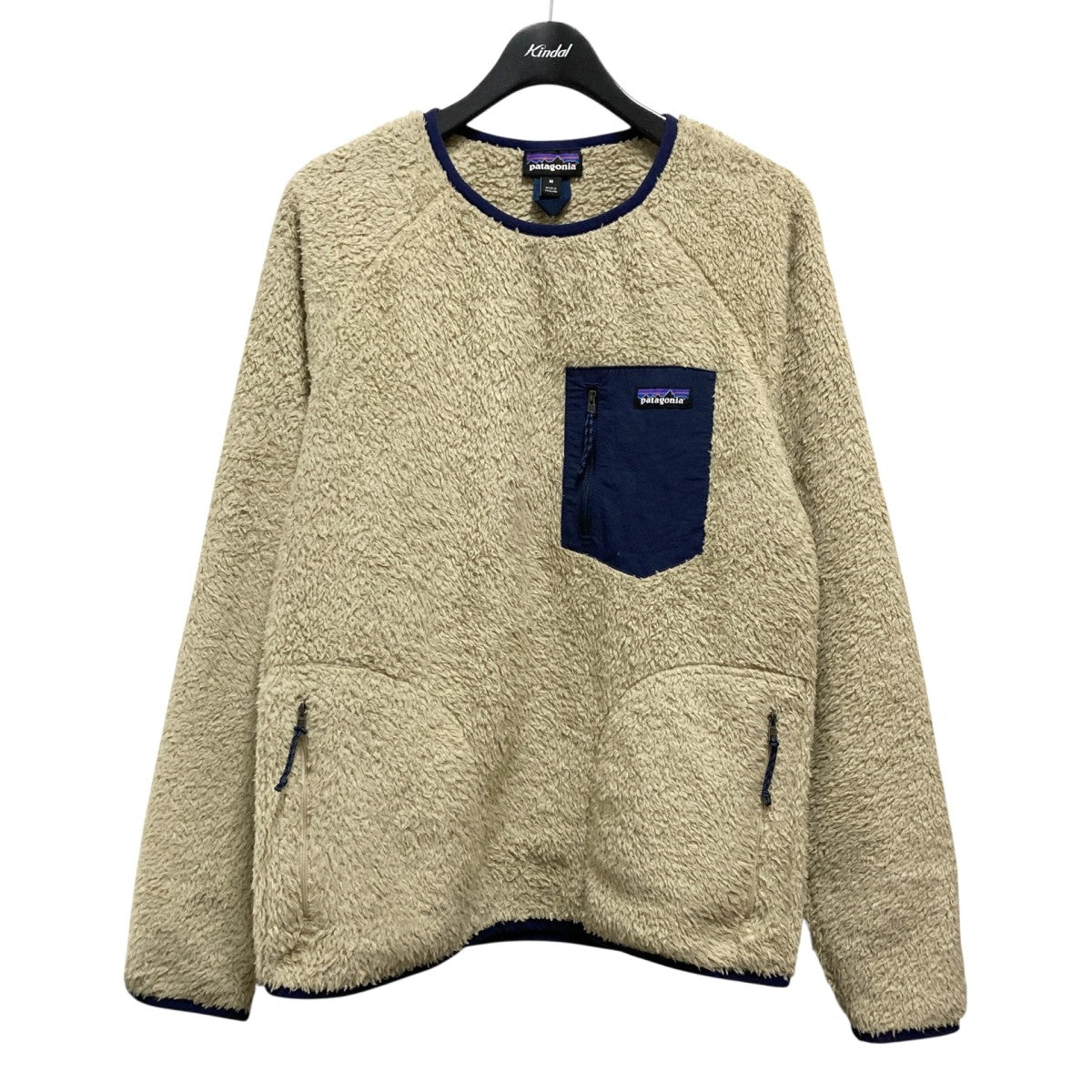 Patagonia フリースジャケット ベージュ・ネイビー 中古・古着通販】Patagonia (パタゴニア) フリースジャケット