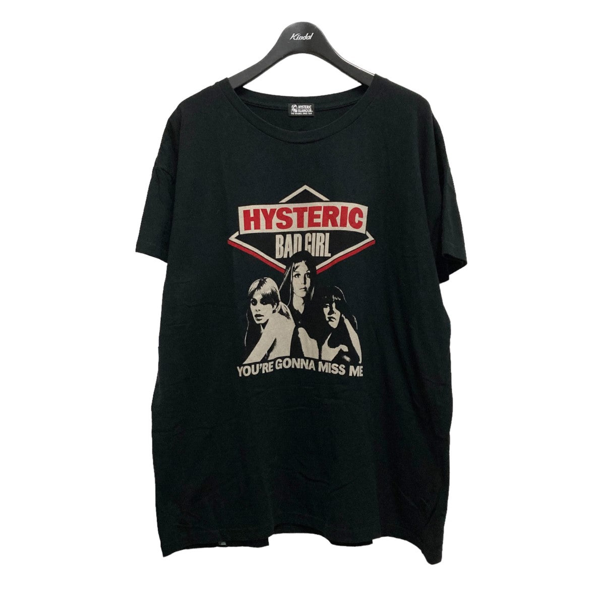 Hysteric Glamour(ヒステリックグラマー) BAD GIRL pt ビッグT-SHプリントTシャツ01182CT15 01182CT15  ブラック サイズ F｜【公式】カインドオルオンライン ブランド古着・中古通販【kindal】