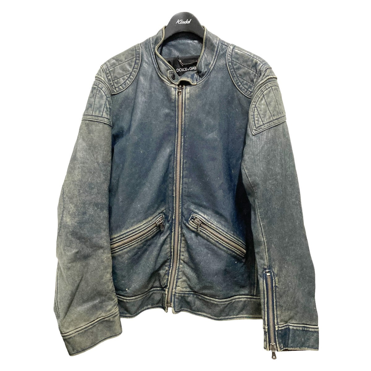 DOLCE&GABBANA パンチングレザージャケット　サイズ48 Dolce & Gabbana Leather Bomber Zipper Jacket Size 48 | eBay