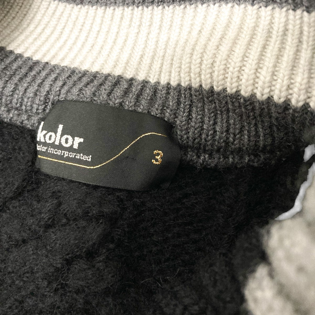 KOLOR 変形ニット21WCM N02302 古着・中古-4枚目のアイテム画像