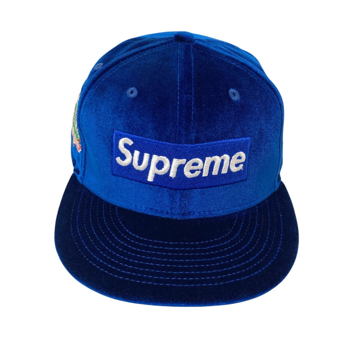 Supreme×New Era Velour Box Logoベルベットキャップ 古着・中古-2枚目のアイテム画像