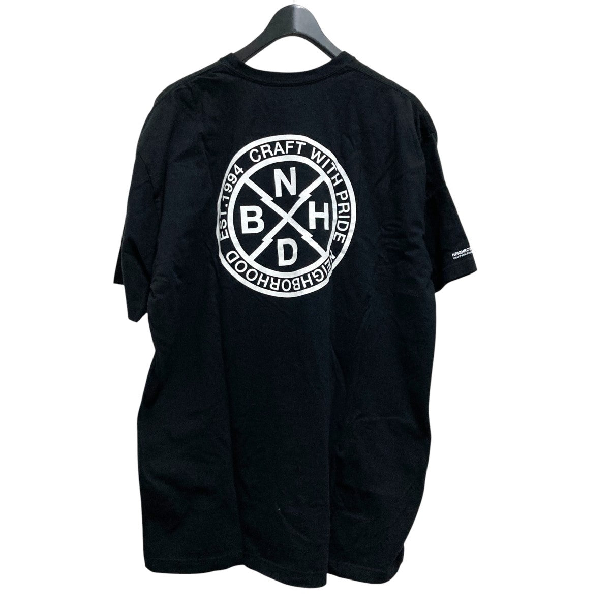 NEIGHBORHOOD バックサークルロゴプリントTシャツ 古着・中古-2枚目のアイテム画像