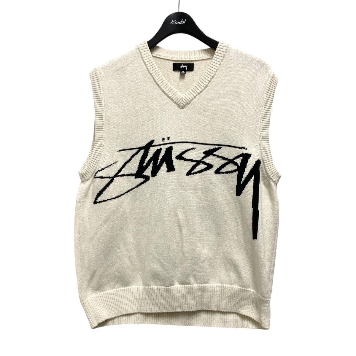 stussy ベスト　グレー STUSSY 正規品 スウェットベスト ジップアップ バックロゴ