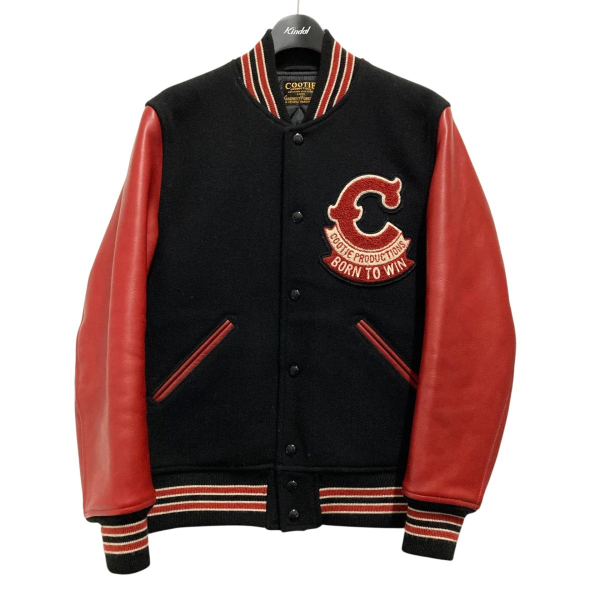 COOTIE スタジャン 1st Place Jacket Lサイズ COOTIE(クーティー) 1st place jacketスタジャン ブラック×レッド