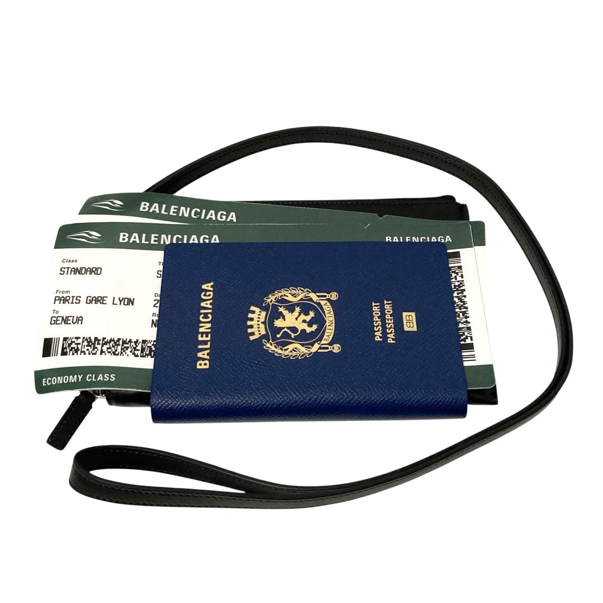 BALENCIAGA パスポートケース ネイビー パスポート フォンホルダー