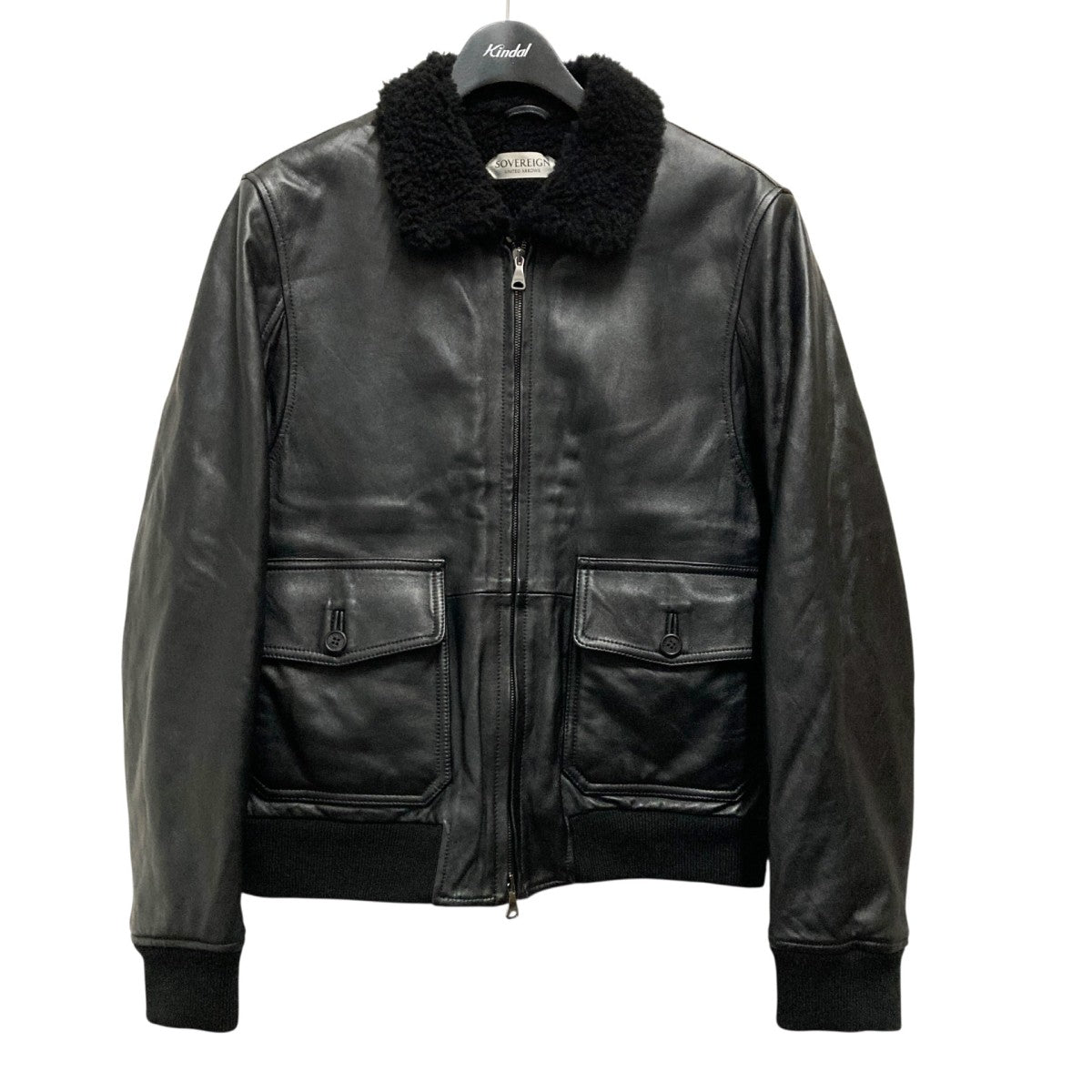 SOVEREIGN×EMMETI G-1レザージャケット ブラック サイズ 48