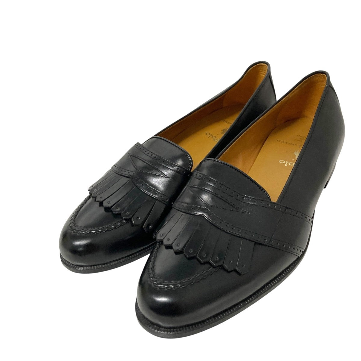 美品✨ ポロラルフローレン 本革 レザー タッセル ローファー ブラック POLO RALPH LAUREN(ポロラルフローレン) タッセルローファー