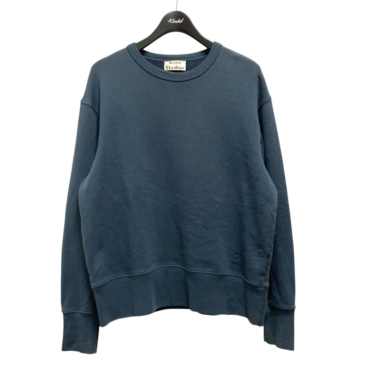 Acne Studios ネイビー クルーネックスウェット Acne Studios: ネイビー フリース クルーネック スウェット