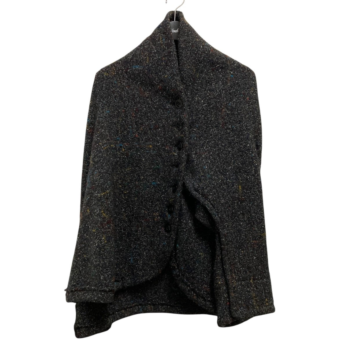 Y's(ワイズ) シルク混変形ポンチョYD J45 113 YD J45 113 ブラック