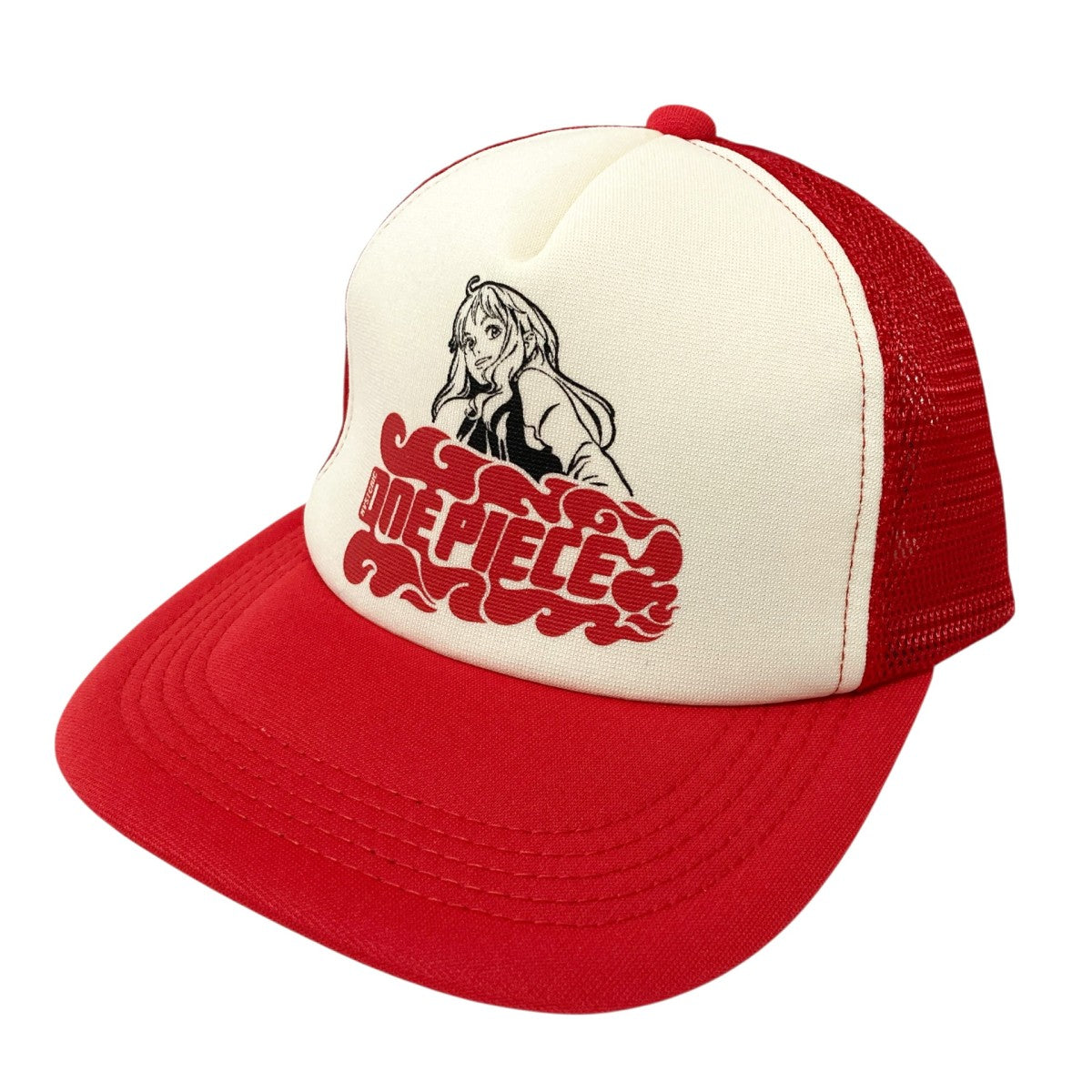 レア デプス × ワンバイトワンフィッシュ 帽子 キャップ レッド Hysteric Glamour×ONE PIECE NAMIメッシュキャップ02253QH10 02253QH10