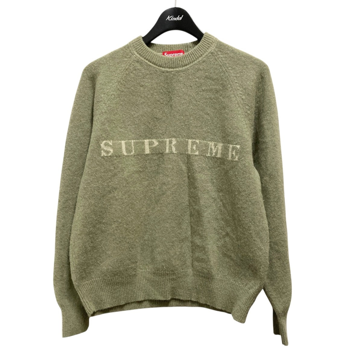 Supreme(シュプリーム) Stone Washed Sweaterウールニット グリーン