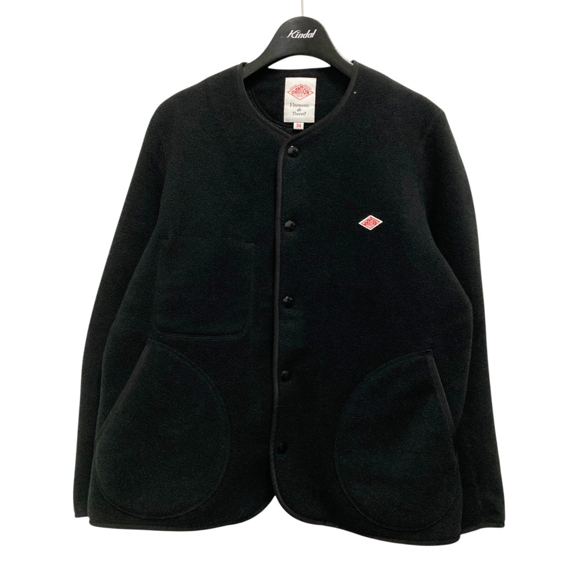 DANTON(ダントン) ノーカラーフリースカーディガンJD 8911 JD 8911