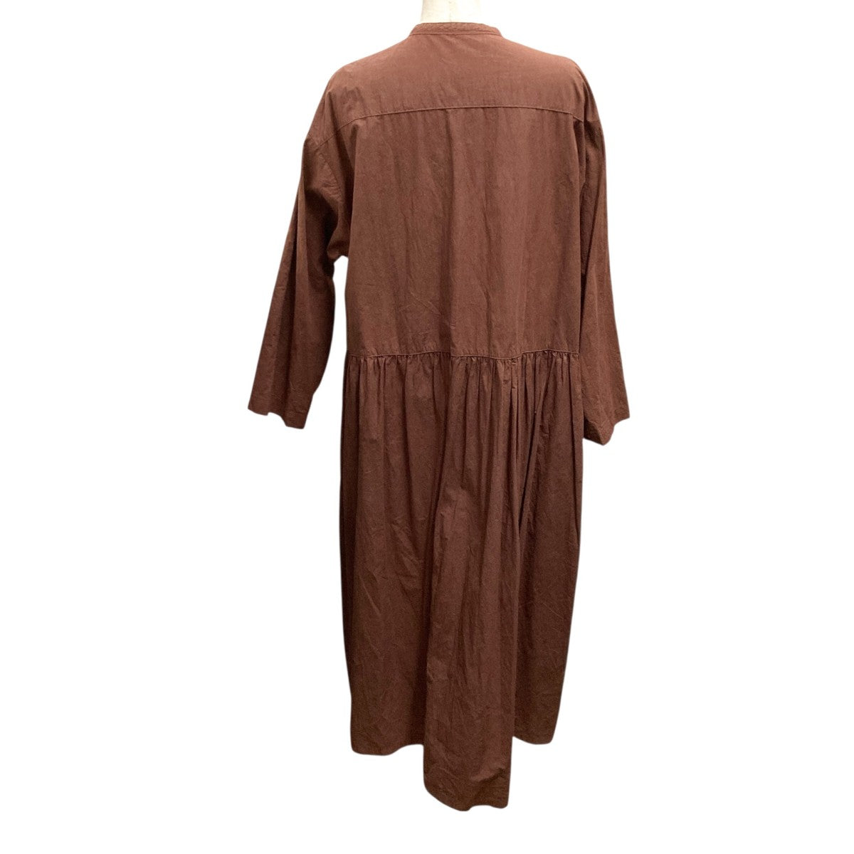 コットンラミー切替シャツワンピース01213 1064