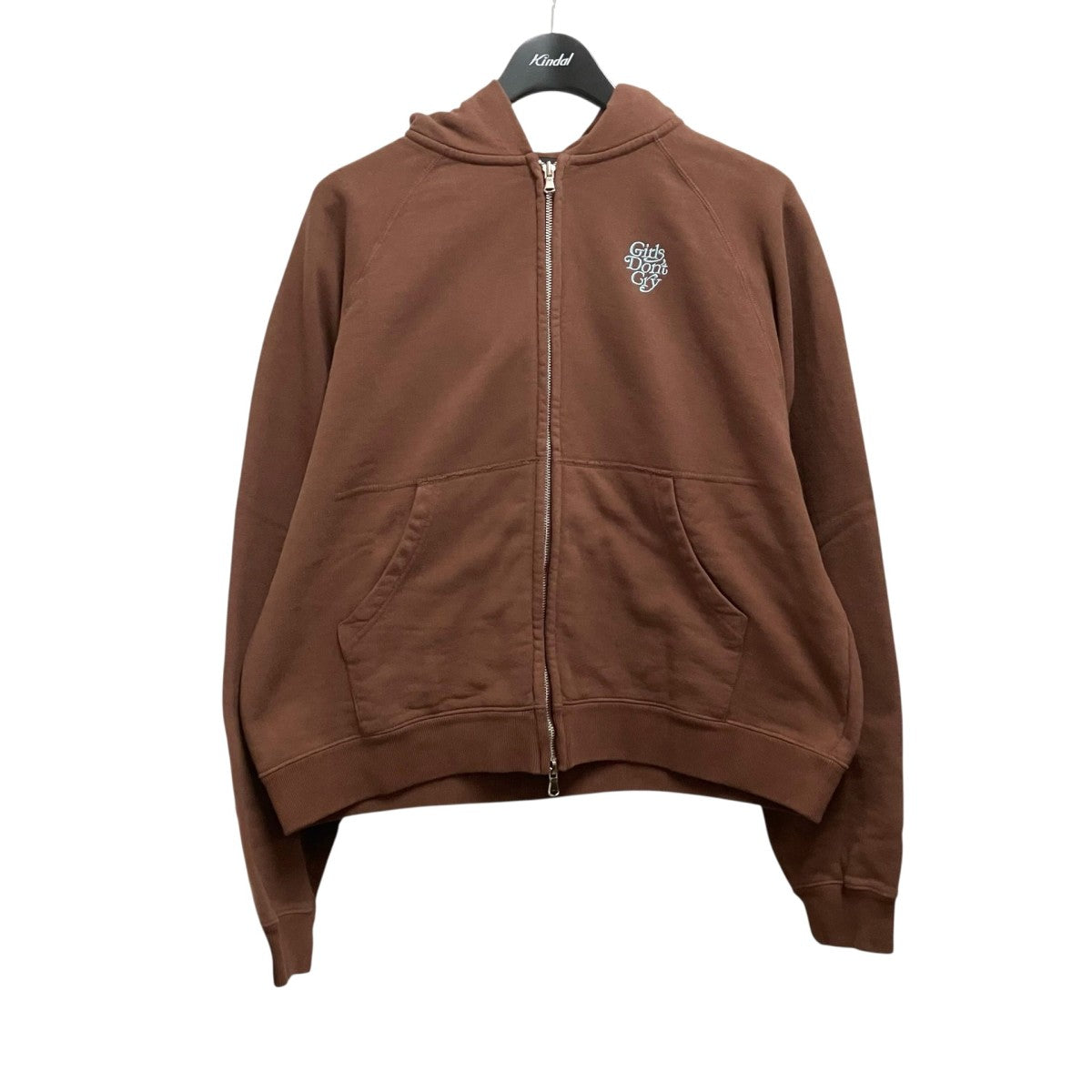 GIRLS DON'T CRY(ガールズドントクライ) ジップパーカー ブラウン