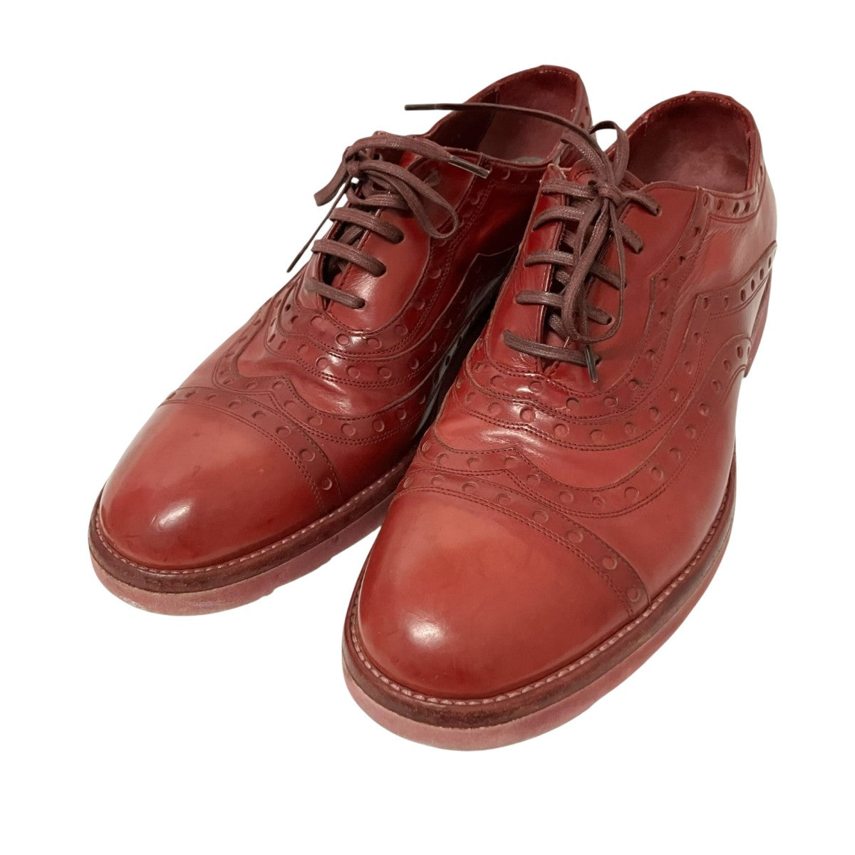 DOLCE ＆ GABBANA(ドルチェアンドガッバーナ) レザーシューズ レッド