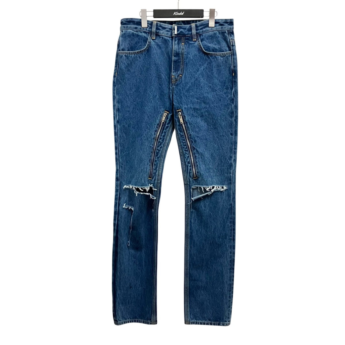 Givenchy 23ss カーゴデニム GIVENCHY(ジバンシィ) 23SSニークラッシュ ジップデザインデニムパンツ