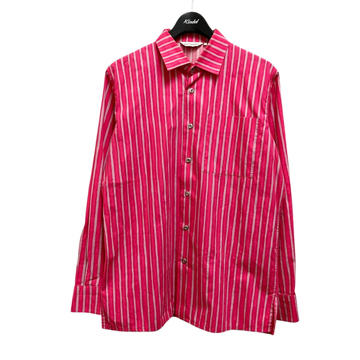 marimekko(マリメッコ) ストライプシャツ2114423 2114423 ショッキング
