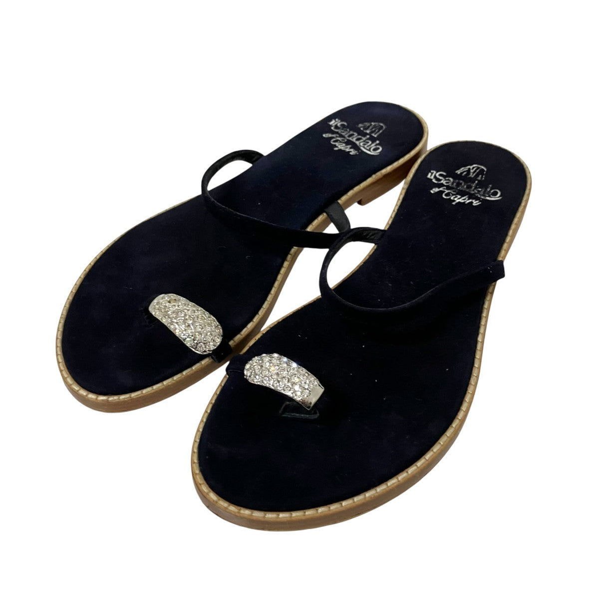 il sandalo of capri イルサンダロオブカプリ フラットサンダル ネイビー サイズ 37 公式 ブランド古着・中古通販 kindal