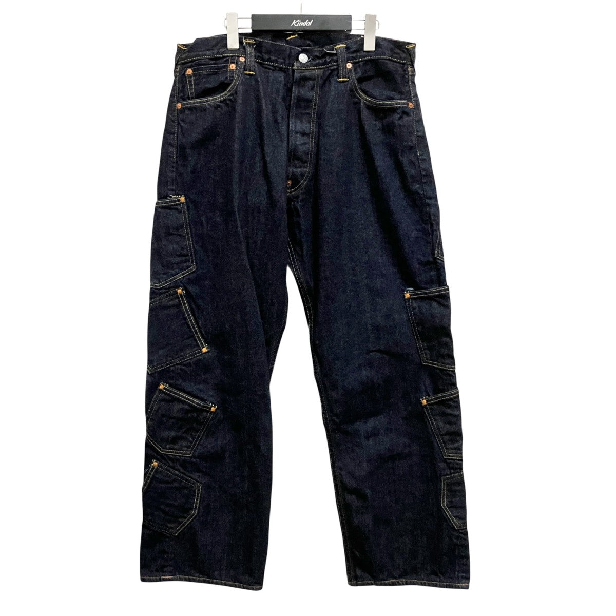 【新品未使用】旧EVISU ダブルニーLot2110 インディゴデニム40 EVISU(エヴィス) デニムパンツ インディゴ サイズ 36｜【公式