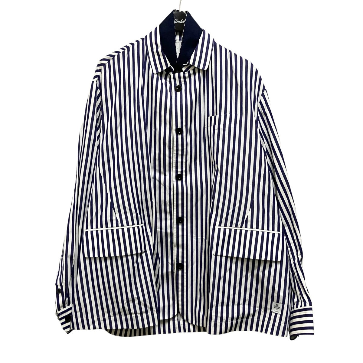 【美品】sacai/サカイ　カジュアル セットアップ　リネン100％　ストライプ sacai(サカイ) ストライプジャケット23 03037M 23 03037M ネイビー